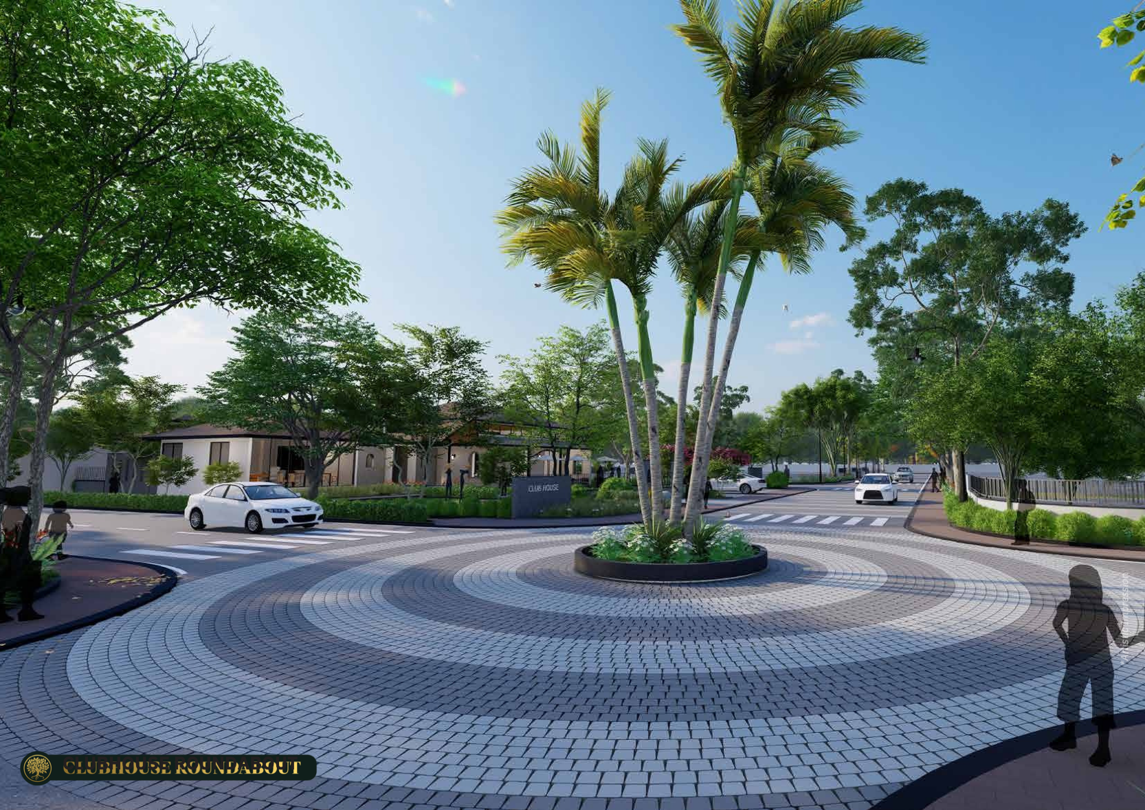 Clubhouse roundabout at Swara Sai Shanti Retreat