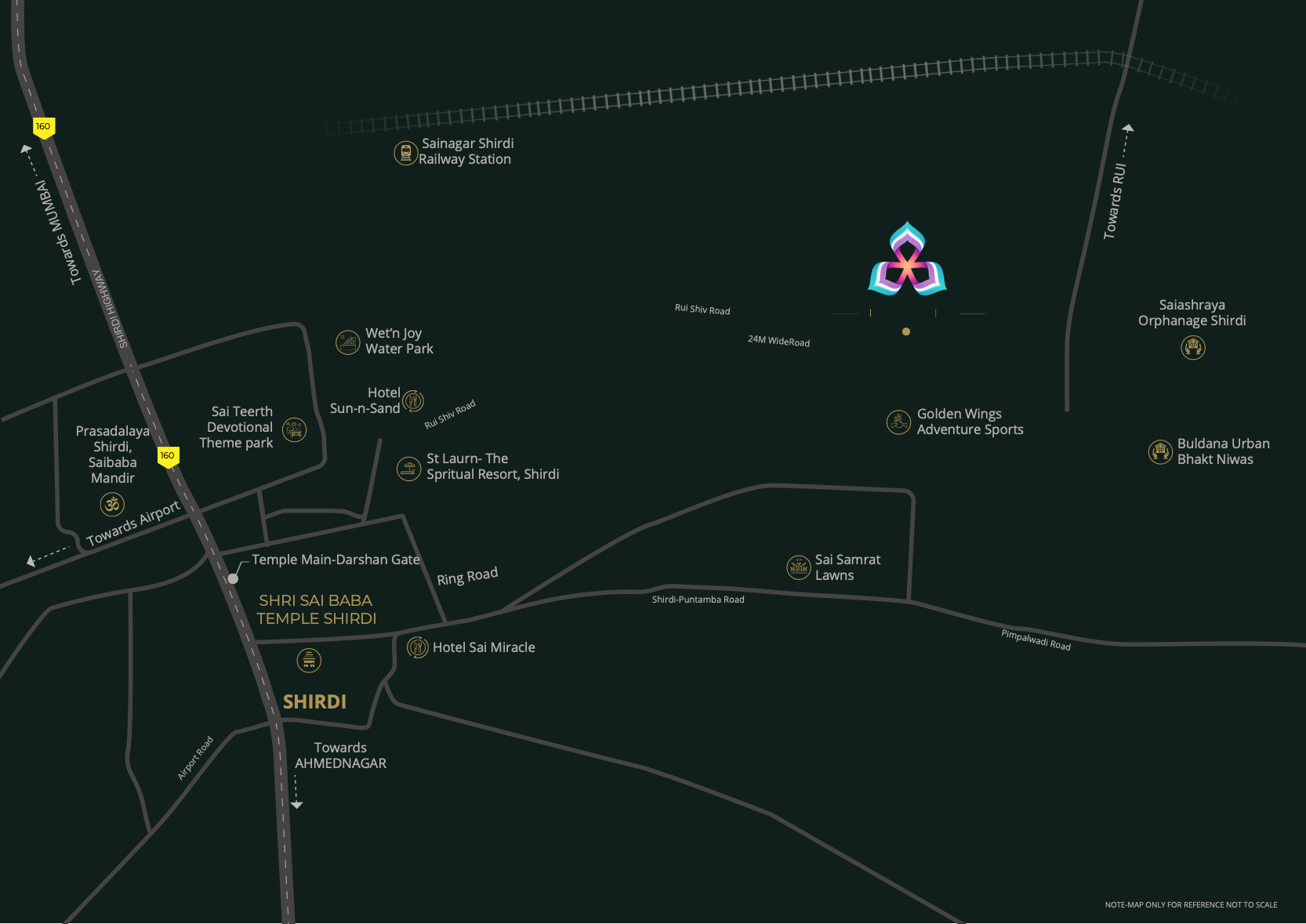 Location map of Swara Sai Shanti Retreat